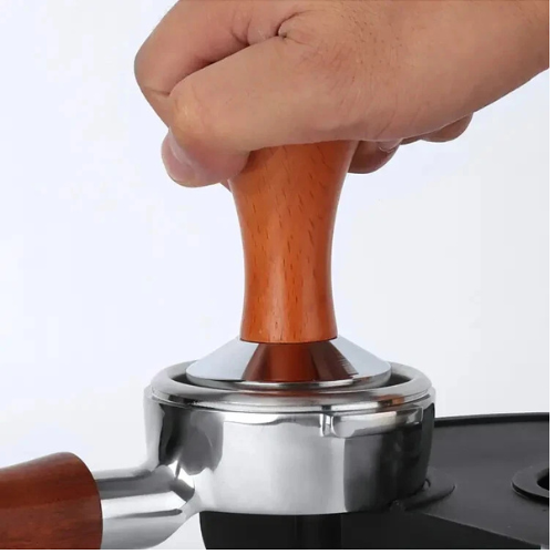 Kaffee Espresso Tamper Kaffee Presser mit Holzgriff 53 58 mm