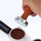 Kaffee Espresso Tamper Kaffee Presser mit Holzgriff 53 58 mm