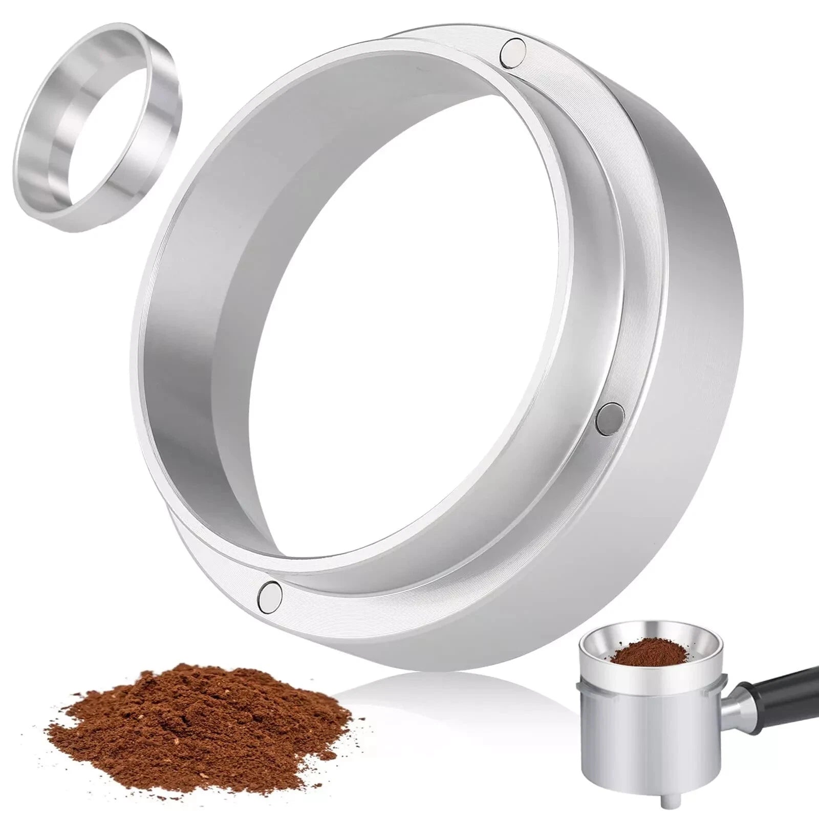 Kaffee Dosier Ring Dosiertrichter Siebträger Mit Magnet 58mm Aluminium